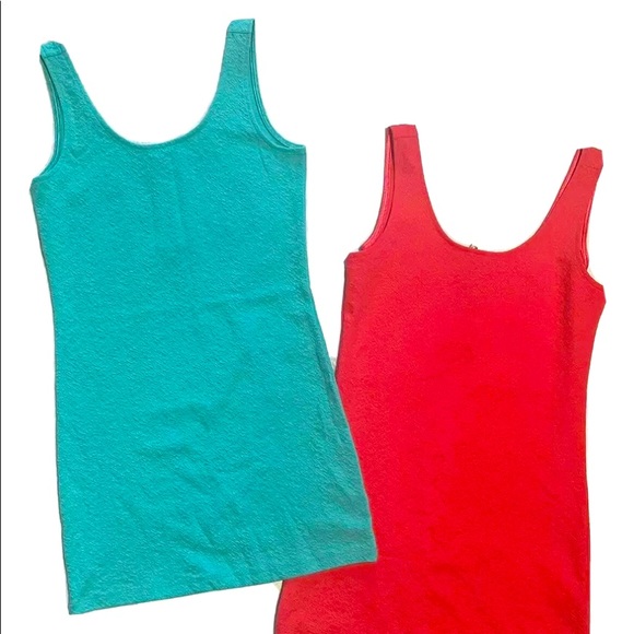 Tank top mini dress watermelon color with rose bud shape zipper slider Medium - Picture 3 of 5